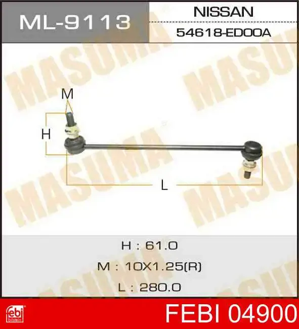 Nakrętka koła Febi 04900 cena, od 5,18 USD