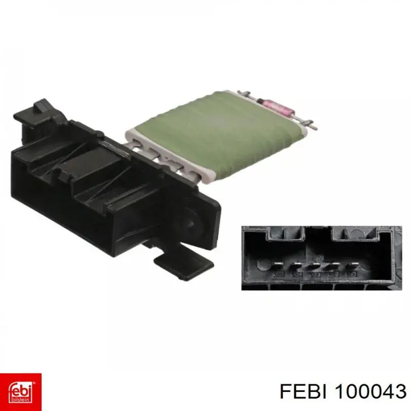 Rezystor wentylatora nagrzewnicy (ogrzewacza kabiny) Febi 100043 cena, od 16,39 USD