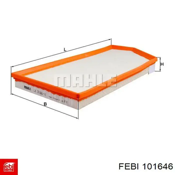 Filtr powietrza Febi 101646 cena, od 16,14 USD