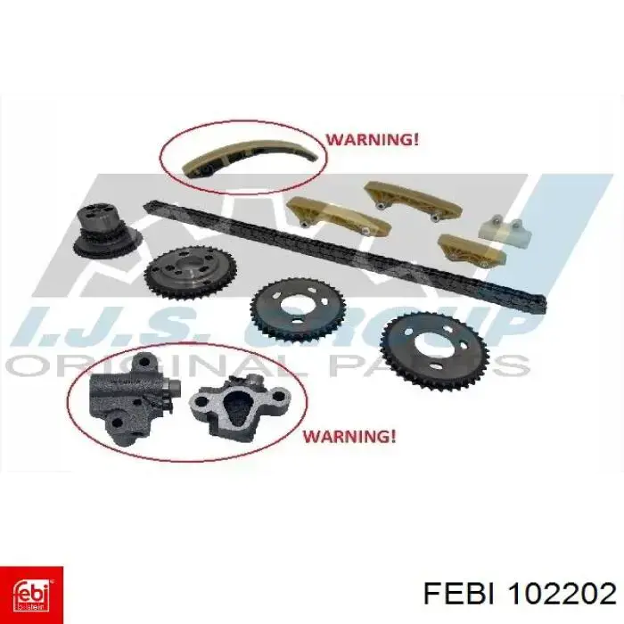 Łańcuch rozrządu, zestaw Febi 102202 cena, od 343,14 USD