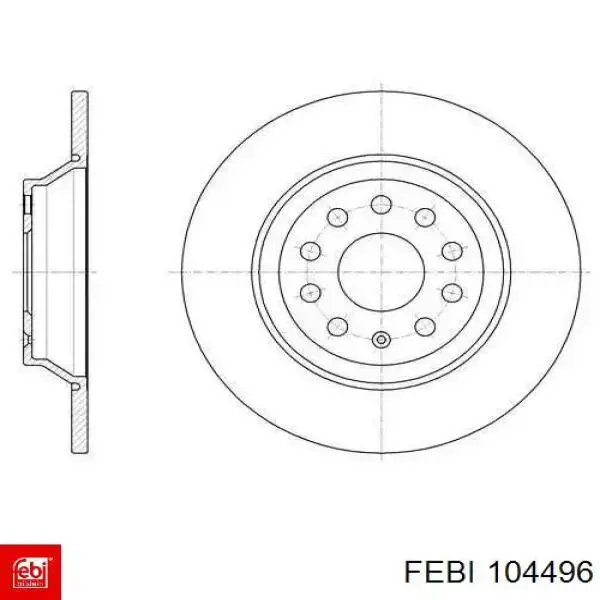 104496 Febi Tarcza hamulcowa tylna