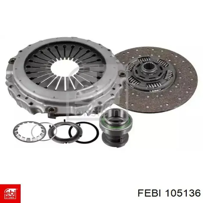 Zestaw sprzęgła (3 części) Febi 105136 cena, od 650,11 USD