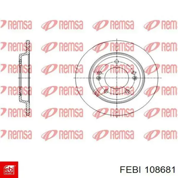 108681 Febi Tarcza hamulcowa tylna