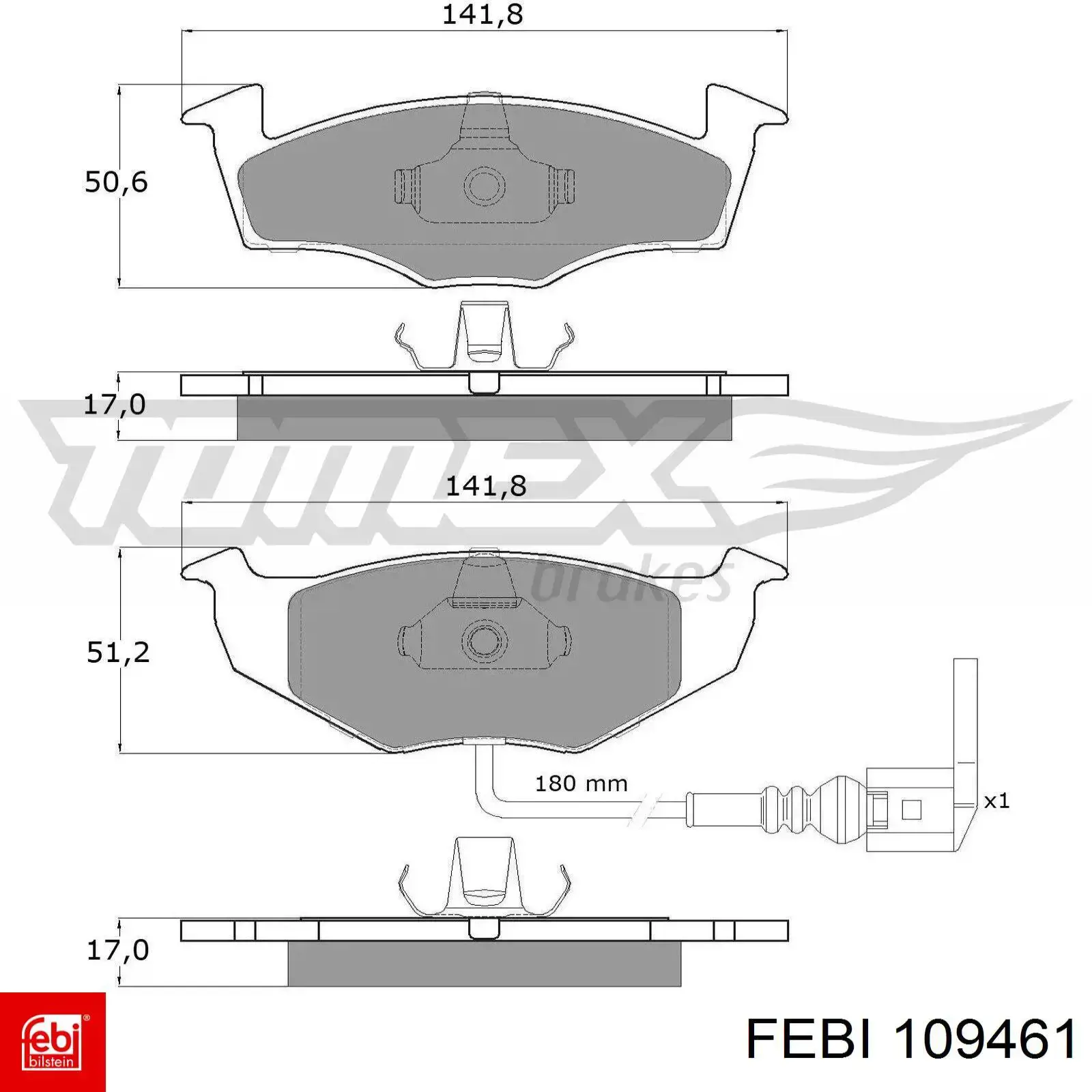 Odbój amortyzatora tylnego Febi 109461 cena, od 37,46 USD