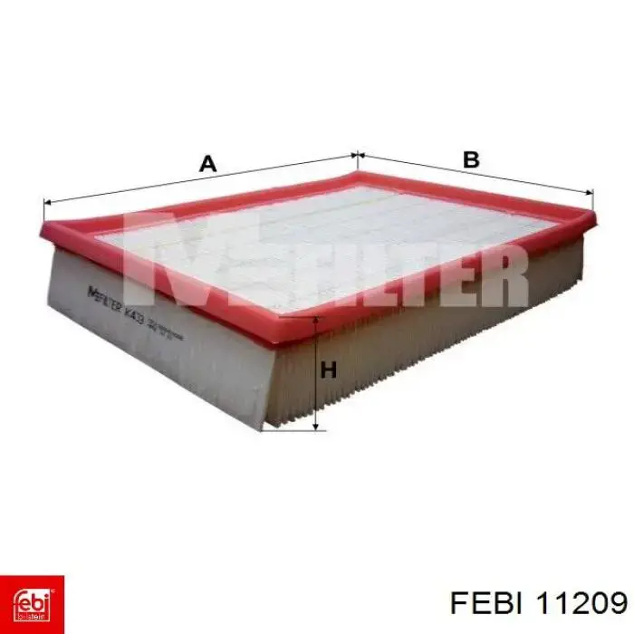 Filtr powietrza Febi 11209 cena, od 10,47 USD