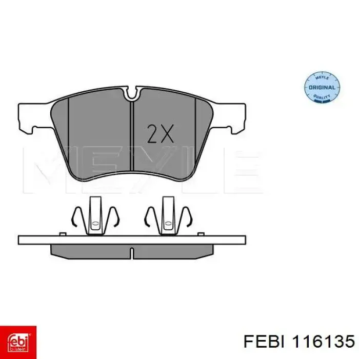 Klocki hamulcowe przednie tarczowe Febi 116135 cena, od 56,68 USD