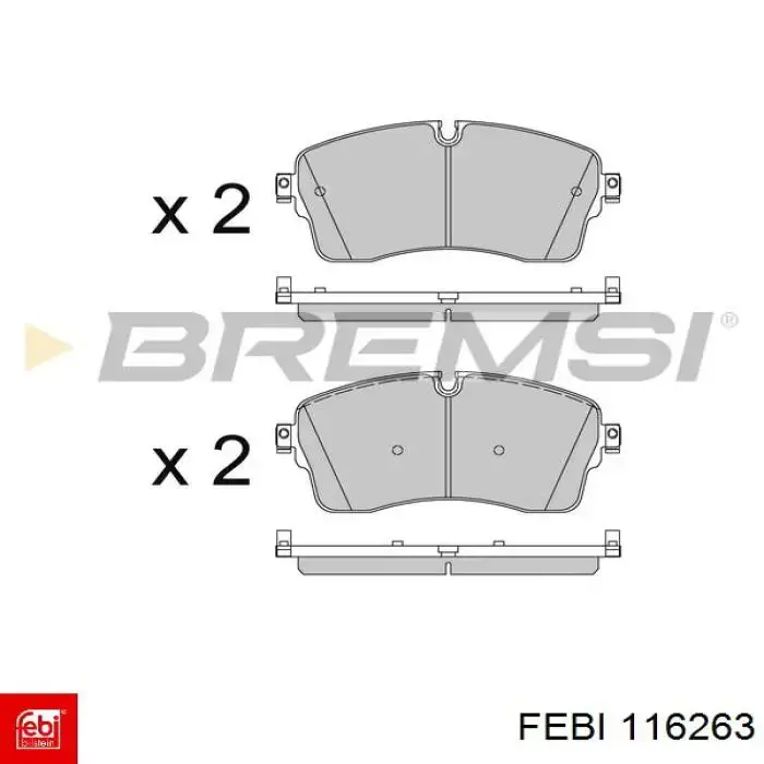 Klocki hamulcowe przednie tarczowe LR091308 Land Rover