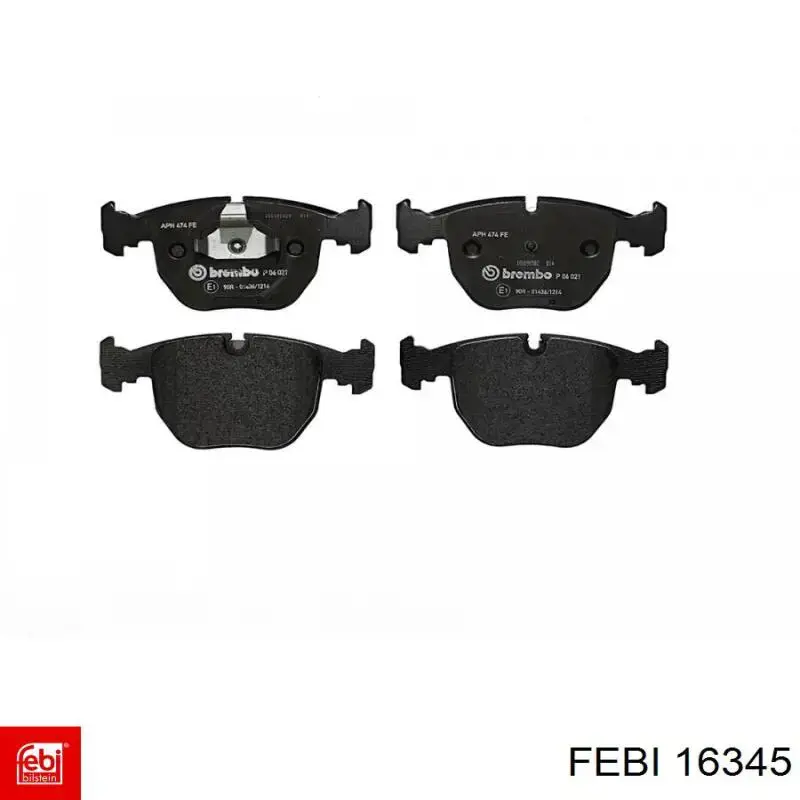 Klocki hamulcowe przednie tarczowe Febi 16345 cena, od 32,83 USD