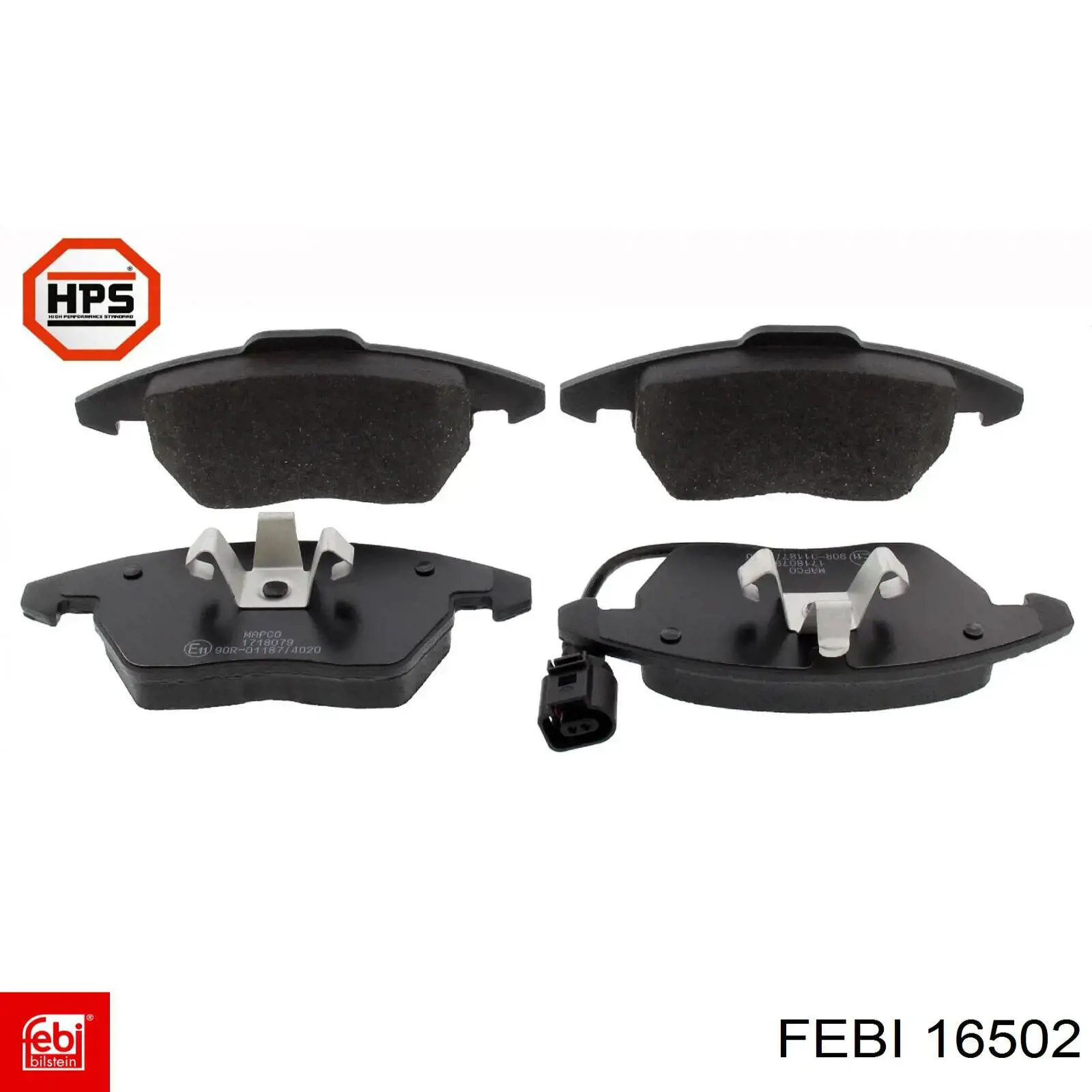 Do koszyka 16502 Febi Klocki hamulcowe przednie tarczowe