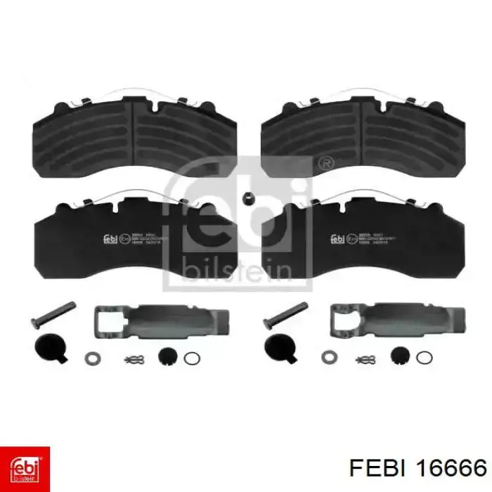Klocki hamulcowe przednie tarczowe Febi 16666 cena, od 126,80 USD