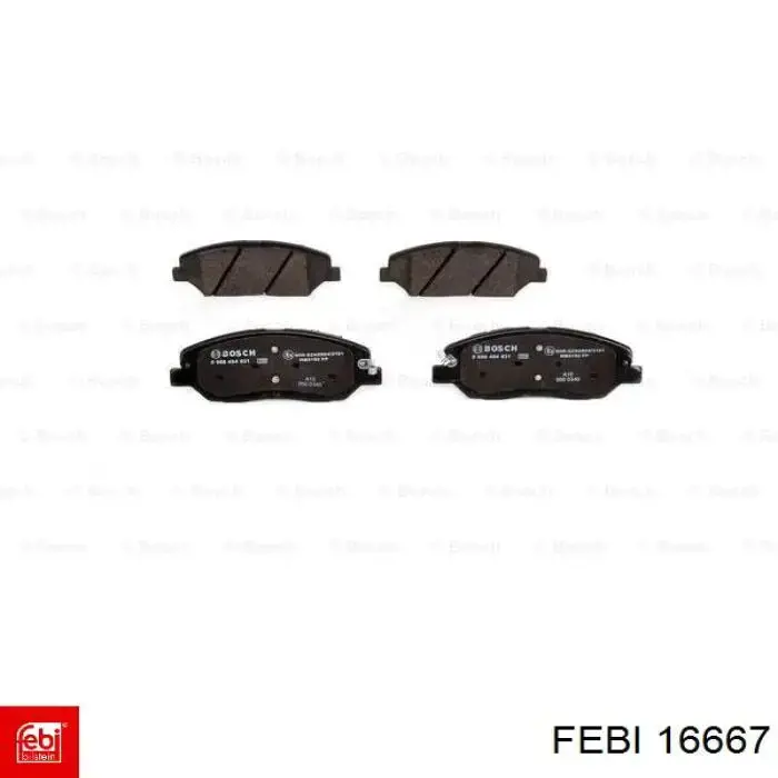 Klocki hamulcowe przednie tarczowe Febi 16667 cena, od 25,49 USD