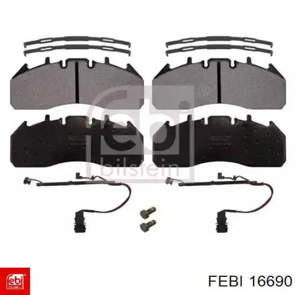 Klocki hamulcowe przednie tarczowe Febi 16690 cena, od 128,69 USD