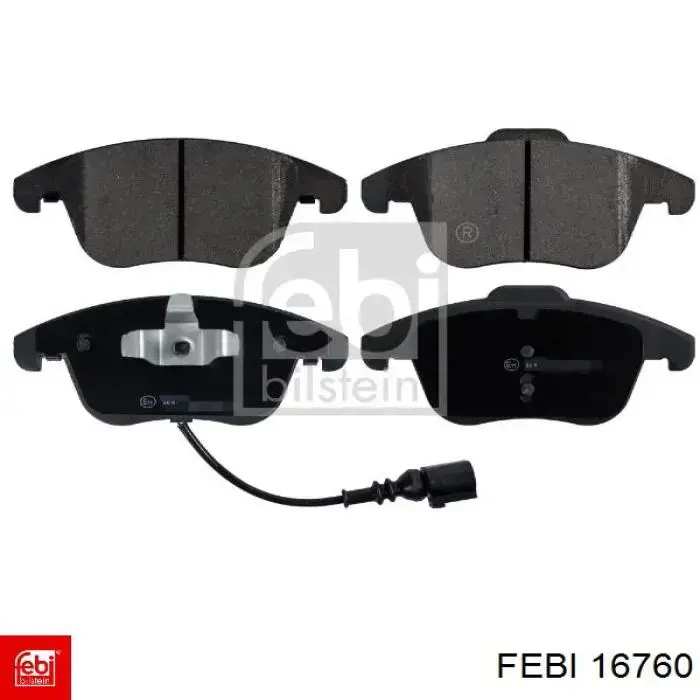Klocki hamulcowe przednie tarczowe Febi 16760 cena, od 29,61 USD