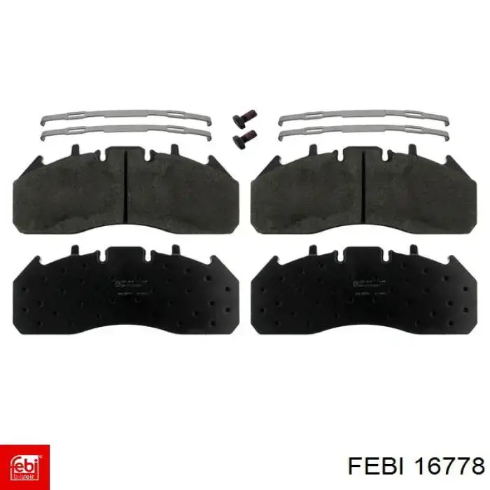 Klocki hamulcowe przednie tarczowe Febi 16778 cena, od 128,69 USD