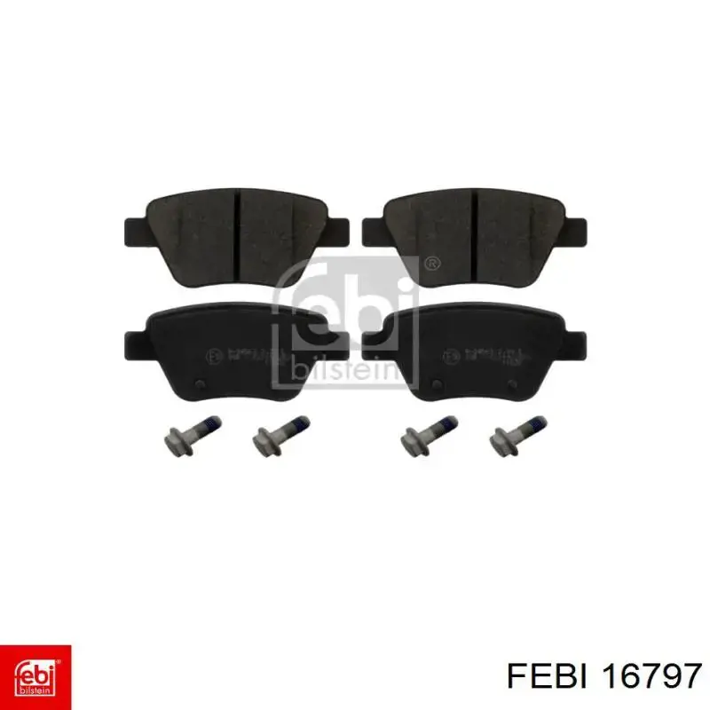 Do koszyka 16797 Febi Okładziny (klocki) do hamulców tarczowych tylne