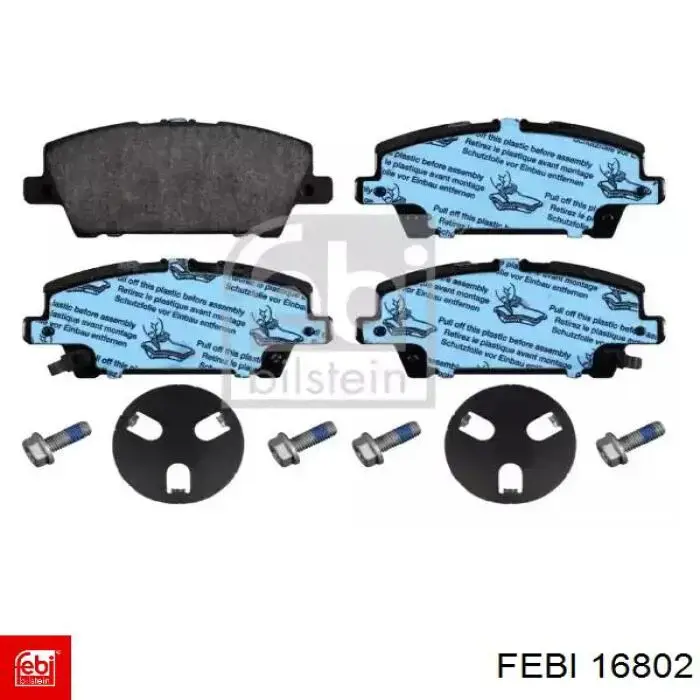 Klocki hamulcowe przednie tarczowe Febi 16802 cena, od 19,50 USD