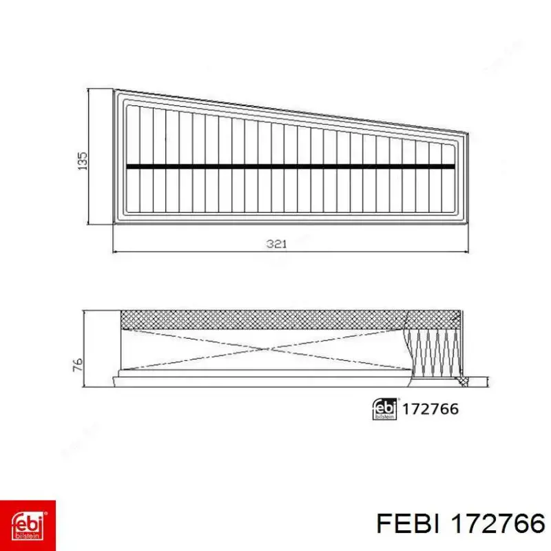 30D1300 UFI Filtr powietrza