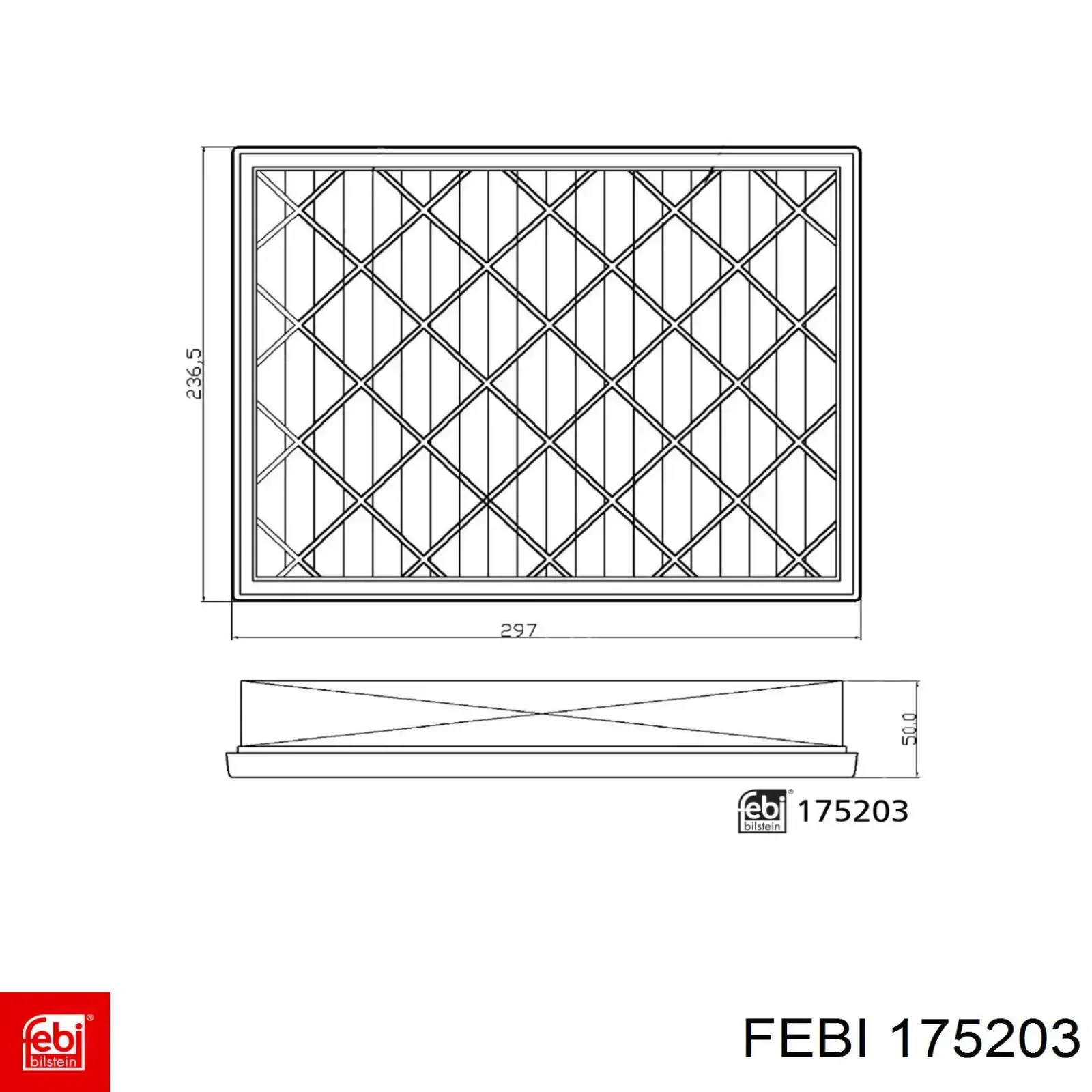 Filtr powietrza Febi 175203 cena, od 25,96 USD