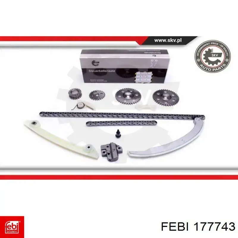 Łańcuch rozrządu, zestaw Febi 177743 cena, od 190,58 USD