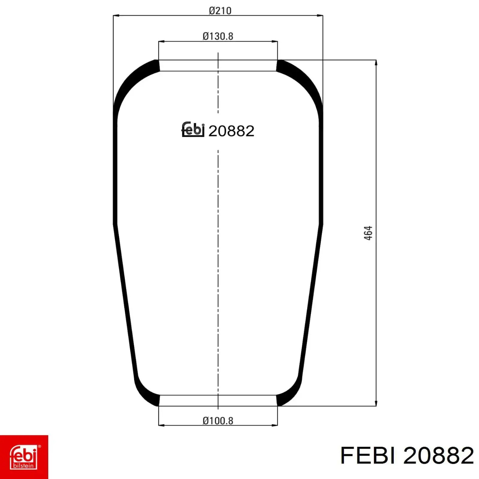 Poduszka pneumatyczna (resor pneumatyczny) mostu Febi 20882 cena, od 40,94 USD