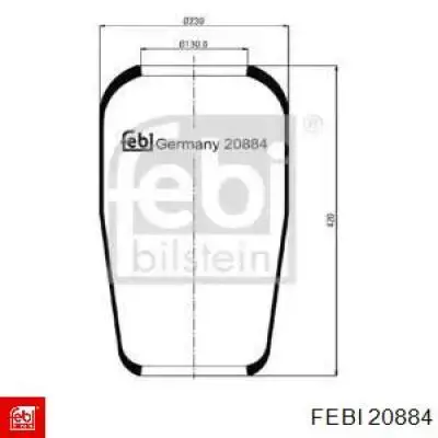 Poduszka pneumatyczna (resor pneumatyczny) mostu Febi 20884 cena, od 38,05 USD