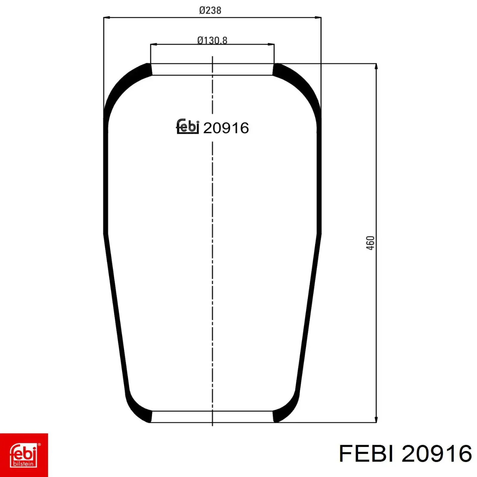 Poduszka pneumatyczna (resor pneumatyczny) mostu Febi 20916 cena, od 49,05 USD