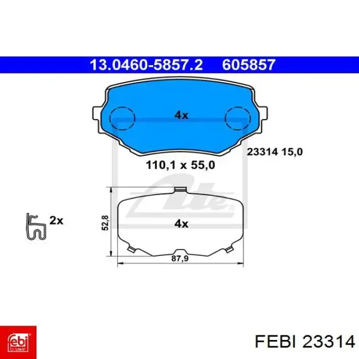 Do koszyka 23314 Febi Lożysko piasty tylnej