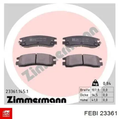 Do koszyka 23361 Febi Silentblock przedniego wahacza dolnego
