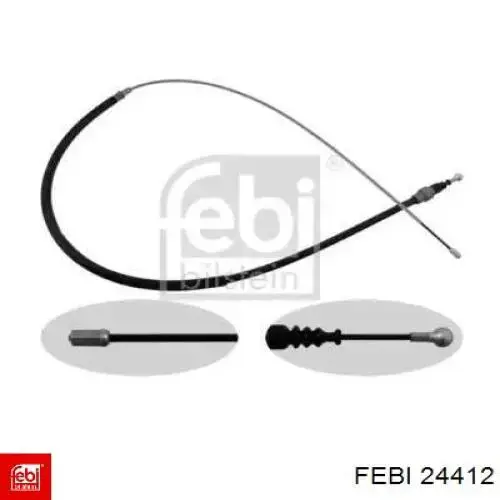 Linka hamulca ręcznego tylna prawa/lewa Febi 24412 cena, od 11,88 USD
