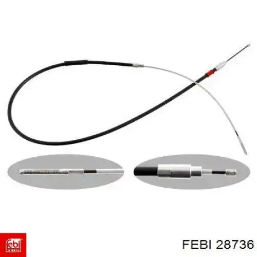 Linka hamulca ręcznego tylna lewa Febi 28736 cena, od 16,19 USD