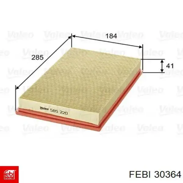 Do koszyka 30364 Febi Filtr powietrza