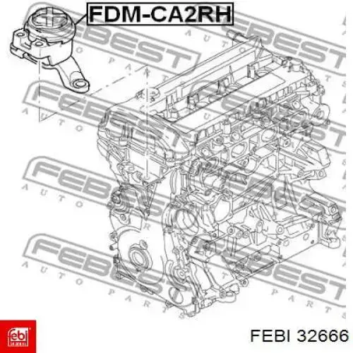 Poduszka (podpora) silnika prawa Febi 32666 cena, od 126,59 USD