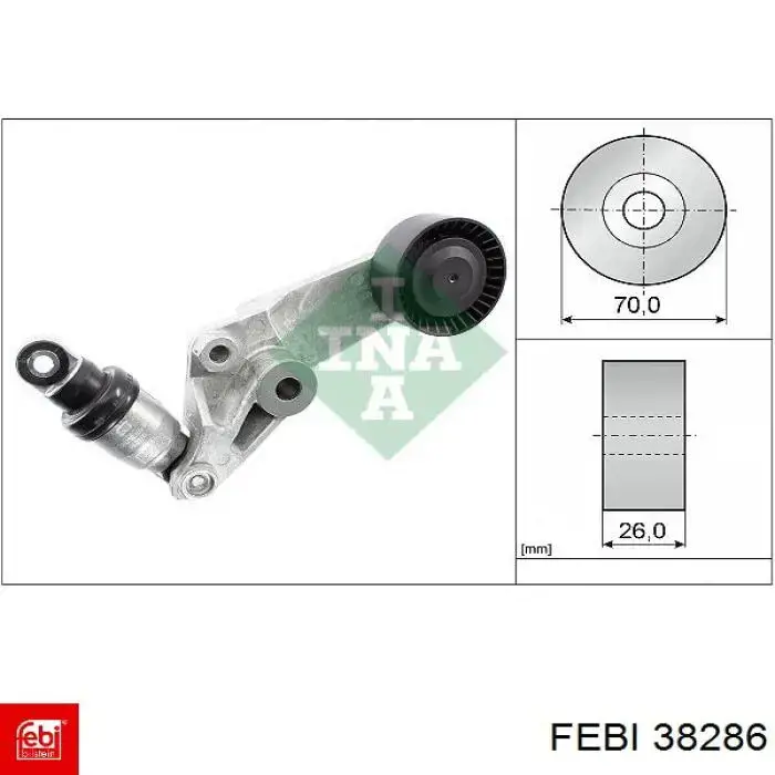 Do koszyka 38286 Febi Akumulator hydrauliczny amortyzatorów przedni