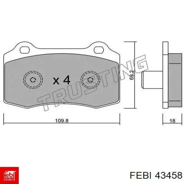 Wspornik zawieszenia kabiny Febi 43458 cena, od 62,66 USD