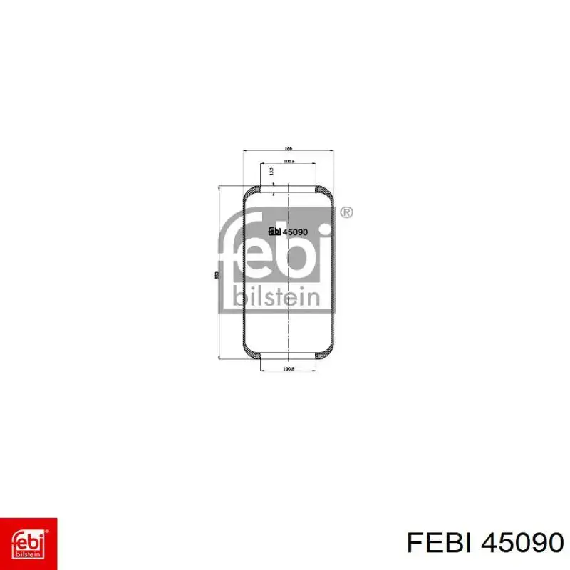 Poduszka pneumatyczna (resor pneumatyczny) mostu tylnego Febi 45090 cena, od 31,51 USD