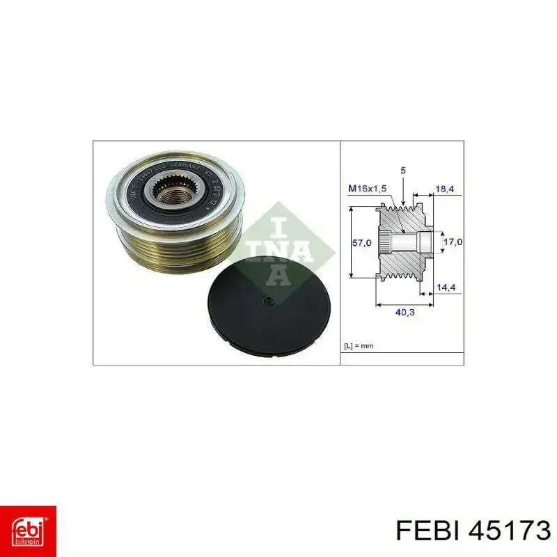 Cylinder sprzęgła główny Febi 45173 cena, od 88,39 USD