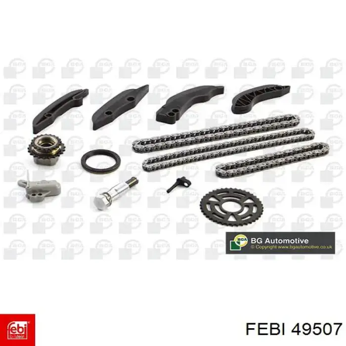 Do koszyka 49507 Febi Łańcuch rozrządu górny, zestaw