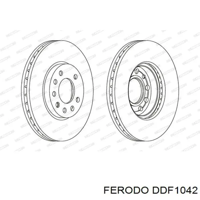 Do koszyka DDF1042 Ferodo Tarcza hamulcowa przednia