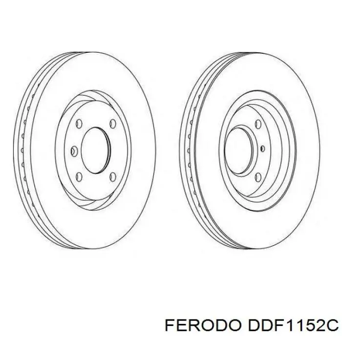 Tarcza hamulcowa przednia Ferodo DDF1152C cena, od 47,12 USD