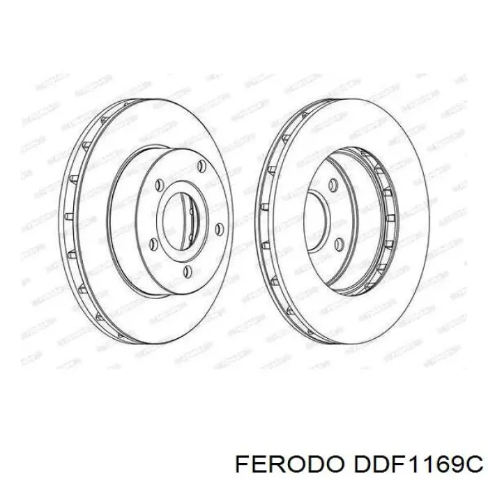 DDF1169C Ferodo tarcza hamulcowa przednia