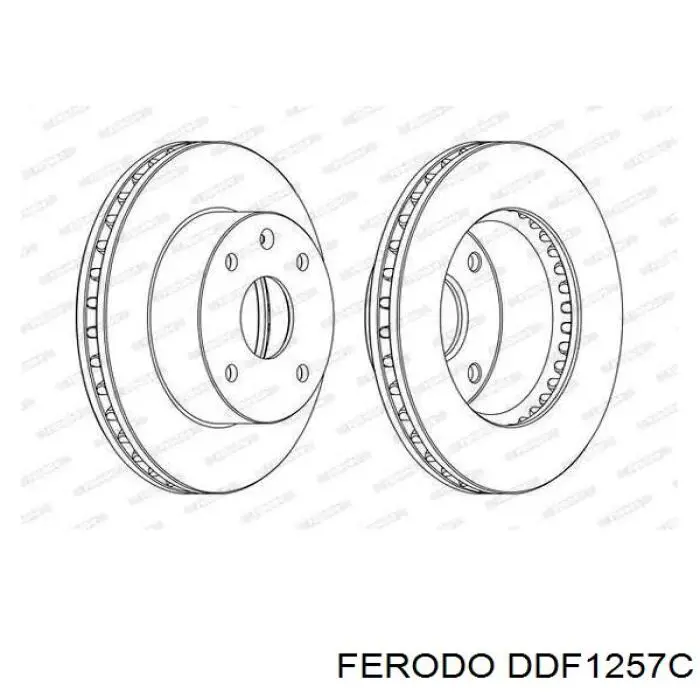 DDF1257C Ferodo tarcza hamulcowa przednia