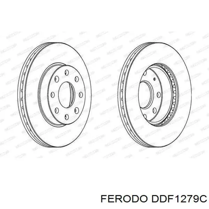 DDF1279C Ferodo tarcza hamulcowa przednia