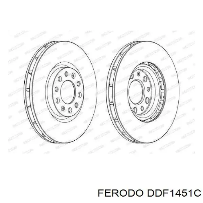 DDF1451C Ferodo tarcza hamulcowa przednia