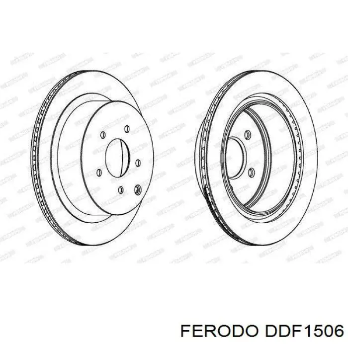 DDF1506 Ferodo Tarcza hamulcowa tylna