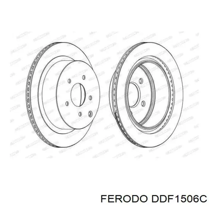 DDF1506C Ferodo tarcza hamulcowa tylna