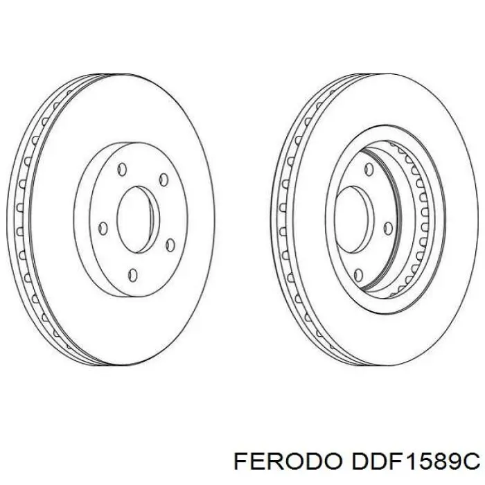 Do koszyka DDF1589C Ferodo Tarcza hamulcowa przednia