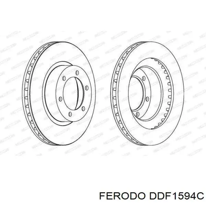 DDF1594C Ferodo tarcza hamulcowa przednia