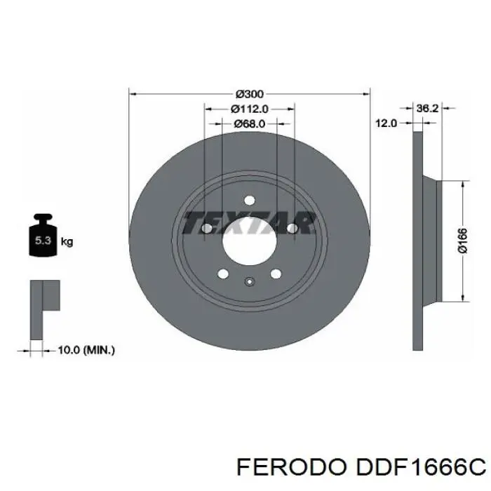 Tarcza hamulcowa tylna Ferodo DDF1666C cena, od 76,29 USD