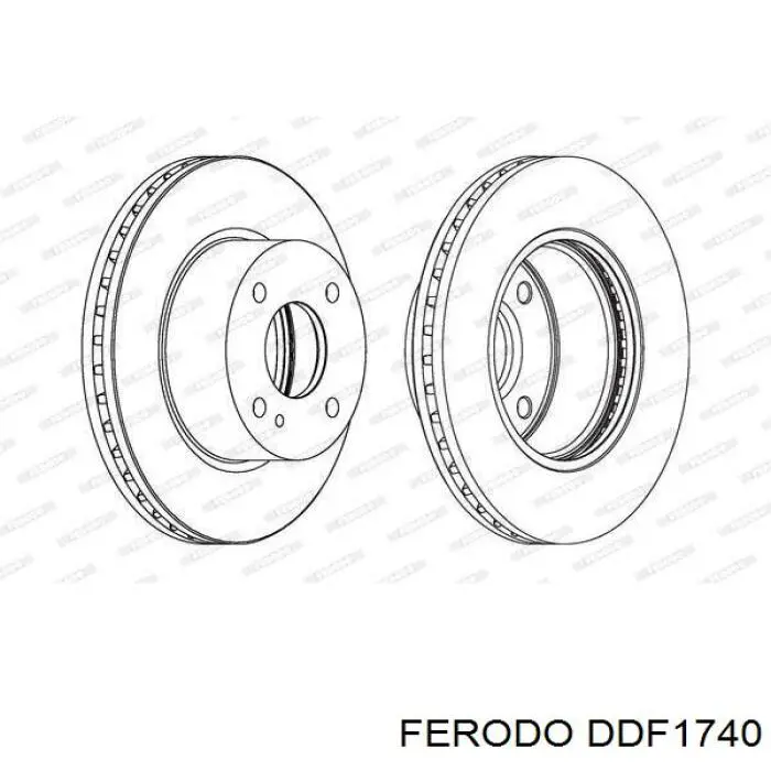 Tarcza hamulcowa przednia Ferodo DDF1740 cena, od 43,50 USD