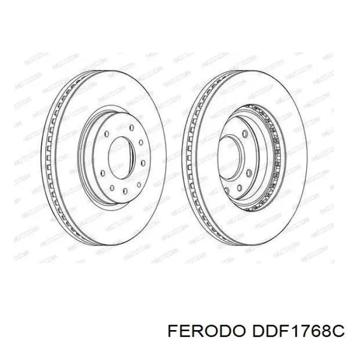 DDF1768C Ferodo tarcza hamulcowa przednia